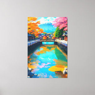 Tranquil Waters: Mt. Fuji's Reflection Canvas Print