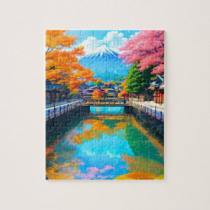Tranquil Waters: Mt. Fuji's Reflection Jigsaw Puzzle