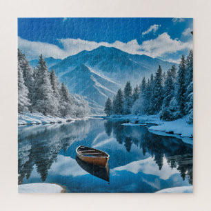Tranquil Winter Retreat Jigsaw Puzzle