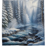 “Tranquil Winter River Scene”