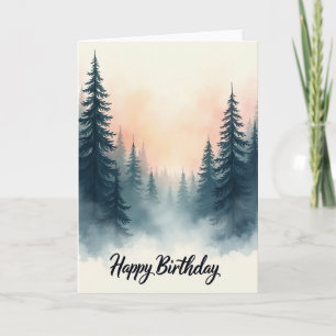 Tranquil Woods Birthday Card