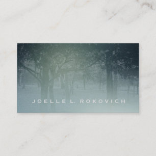 Tranquil Woods / Dark Green Business Card