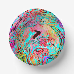 Tranquility Abstract Fluid Art  Paper Plate