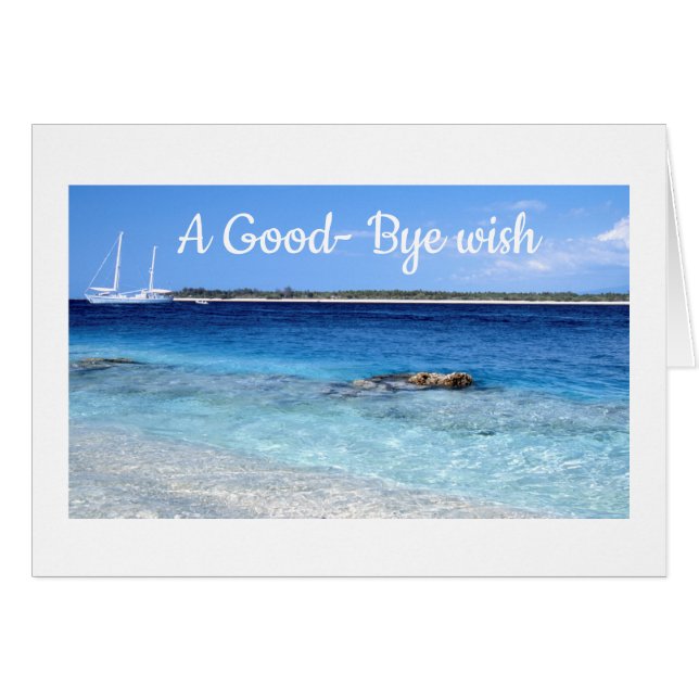 Tranquility  ocean greeting card (Front Horizontal)
