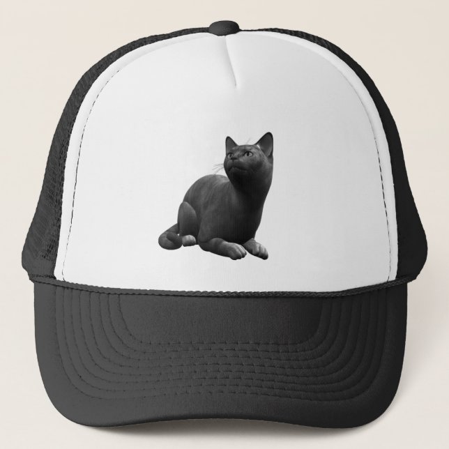 Tranquille Casquette de chat noir (Devant)