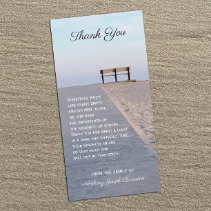 Tranquille Plage Sympathie Merci 4 x 8 Carte Plat