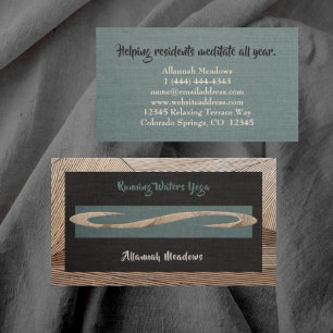 Tranquille Sens Calme Yoga Instructeur Carte de vi