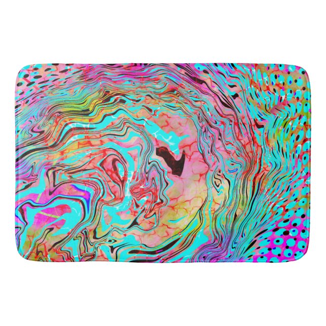 Tranquillity Abstract Fluid Art    Bath Mat (Front)