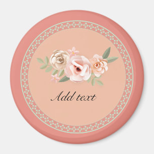 Tranquillity, beautiful floral design template, magnet