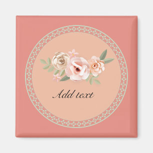 Tranquillity, beautiful floral design template, magnet