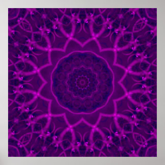 Tranquillity Fractal Kaleidoscope Poster