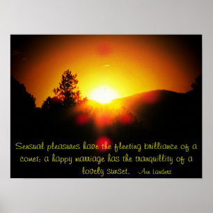 Tranquillity of  a happy marriage - Ann Landers Poster