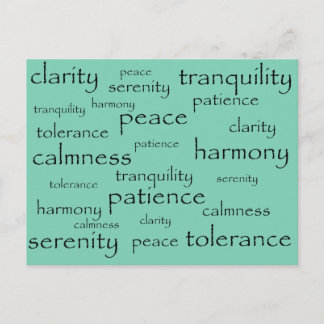 tranquillity, peace, harmony postcard