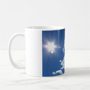 Tranquillity puffy clouds Sunburst Mug