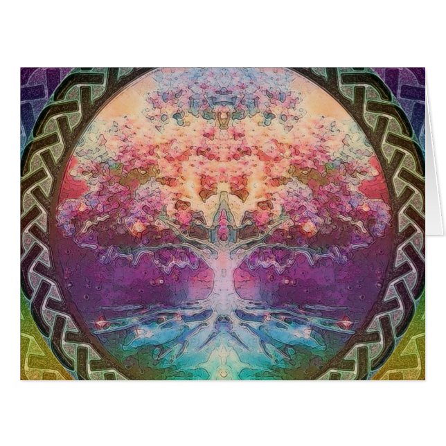 Tranquillity Tree of Life in Rainbow Colours (Front Horizontal)