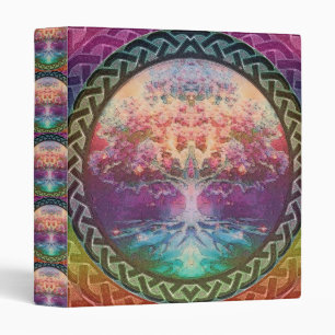 Tranquillity Tree of Life in Rainbow Colours Binder