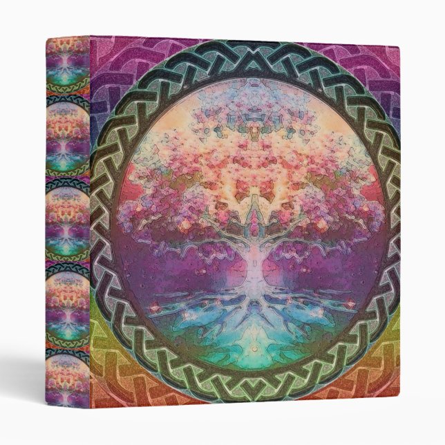 Tranquillity Tree of Life in Rainbow Colours Binder (Front/Spine)