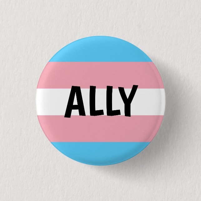 Trans Ally 1 Inch Round Button (Front)