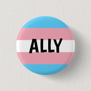 Trans Ally 1 Inch Round Button