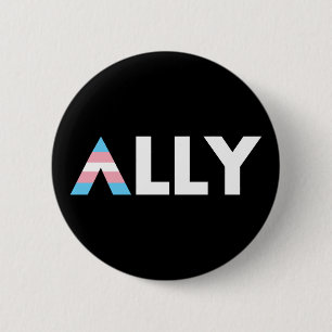 Trans Ally LGBTQ Transgender LGBT 2 Inch Round Button