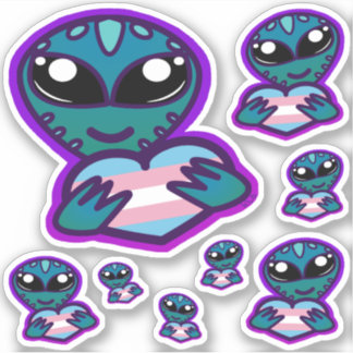 Trans and Proud Alien Stickers