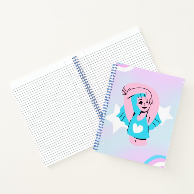 Trans art on deluxe spiral notebook (Inside)