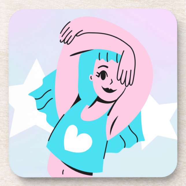trans art on hard plastic coaster (Front)