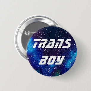 Trans Boy Customizable Galaxy Identity 2 Inch Round Button