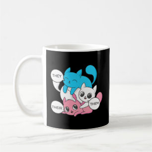 Trans Cats They Them Their Pronouns Transgender II Coffee Mug