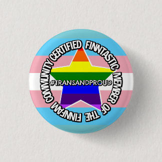 (Trans) Certified FinnFam Member Badge 1 Inch Round Button