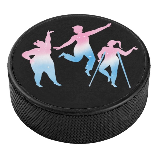 trans disabled design on hockey puck (3/4/2016 12:00:00 AM)