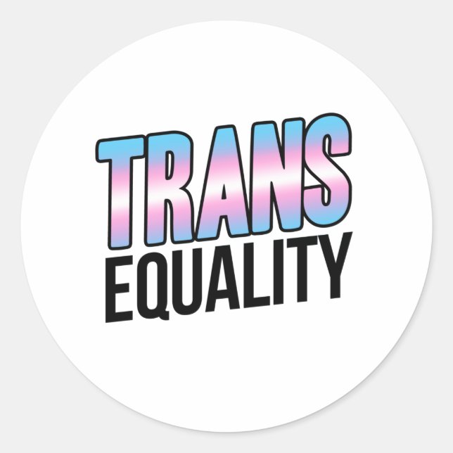 Trans Equality Classic Round Sticker (Front)