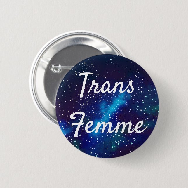 Trans Femme Customizable Galaxy Identity 2 Inch Round Button (Front & Back)