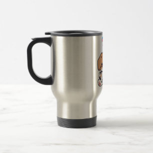 Trans Flag Beagle Dog LGBT Travel Mug