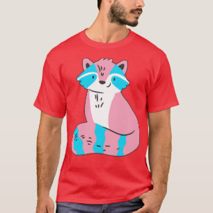 Trans Flag Colours Raccoon Pride Transgender I T-Shirt
