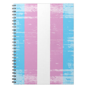TRANS FLAG DISTRESSED -.png Notebook