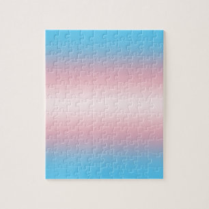 Trans Flag Jigsaw Puzzle