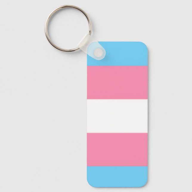 trans flag on keychain (Front)
