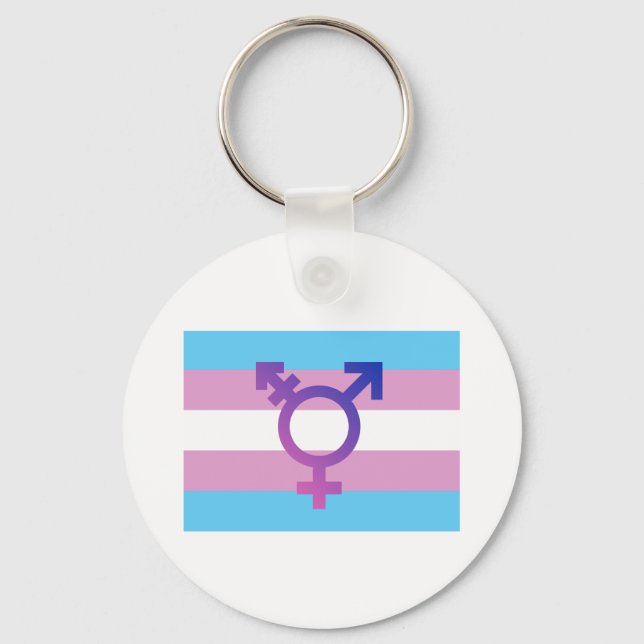 TRANS FLAG ORIGINAL WITH SYMBOL KEYCHAIN (Front)