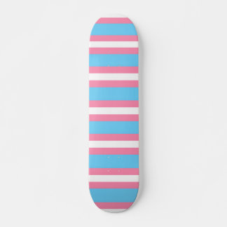 trans flag pattern on skateboard