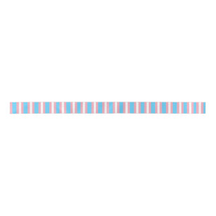 trans flag pattern satin ribbon