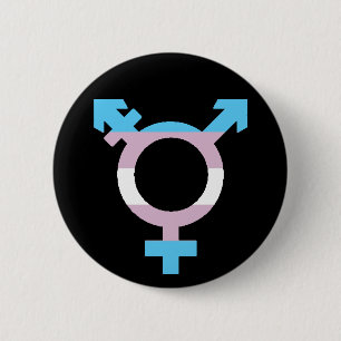 Trans Flag Symbol 2 Inch Round Button