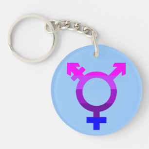 Trans Flag Symbol 2 Keychain
