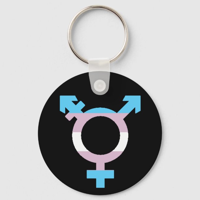 Trans Flag Symbol Keychain (Front)