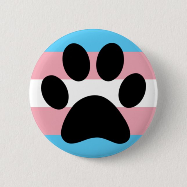 Trans furry pride 2 inch round button (Front)