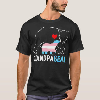 Trans Grandpa Bear Proud Dad Rainbow Transgender F T-Shirt
