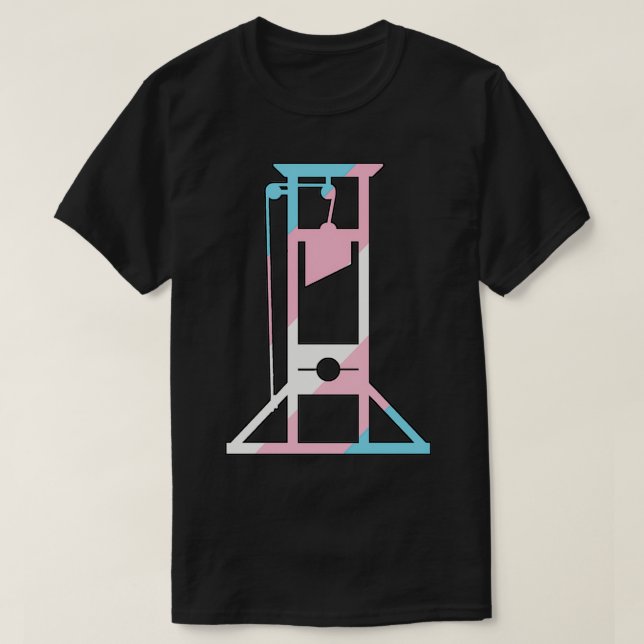trans guillotine the solution to rainbow capitalis T-Shirt (Design Front)