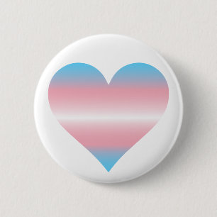 Trans Heart 2 Inch Round Button