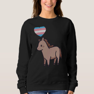 Trans Horse Lgbtqia Transgender Pride Flag Horseba Sweatshirt