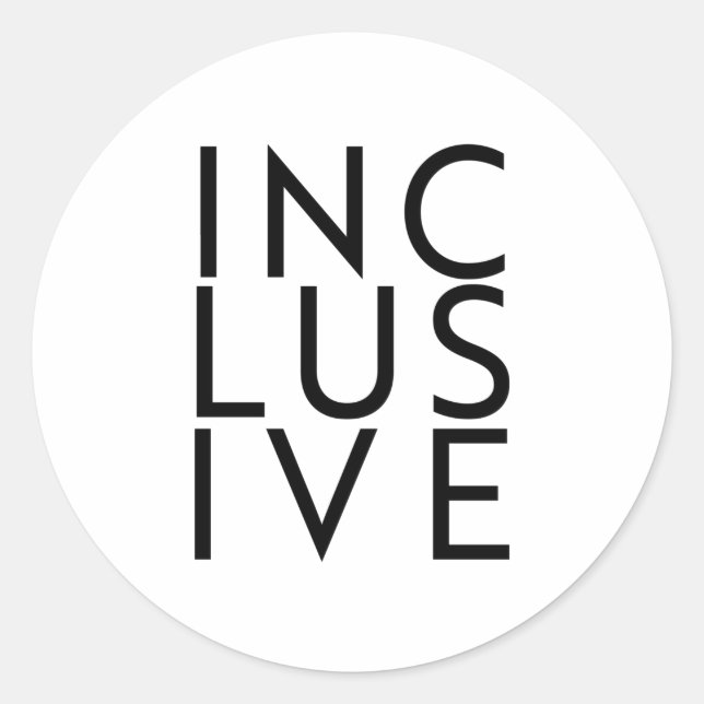 Trans Inclusive Classic Round Sticker (Front)